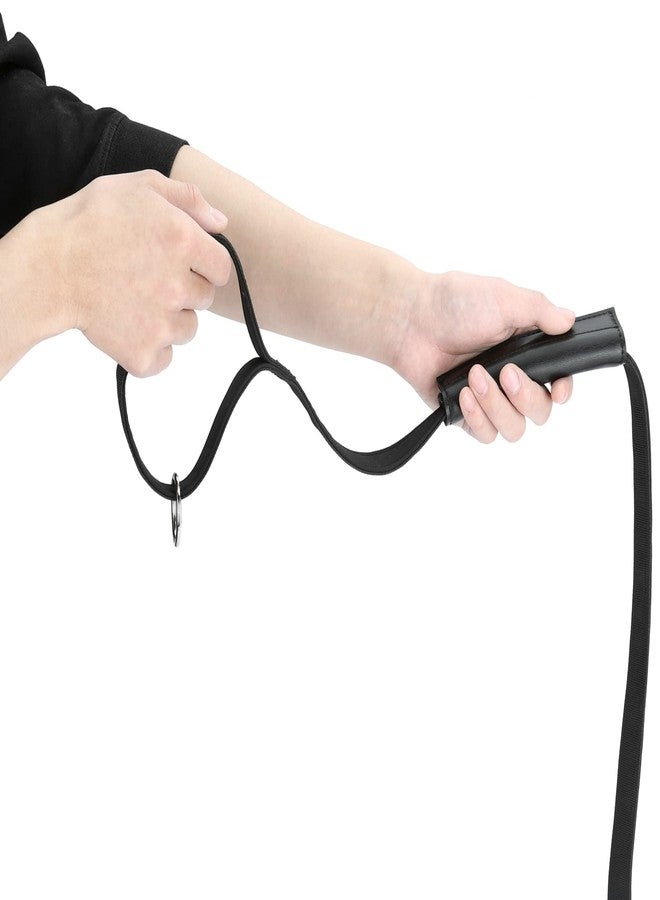 DEYACE Dog Leash Grip Handle Sleeve Dog Leash Wrap Leather and Soft Neoprene Ensure Comfortable Grip Black - Image 4